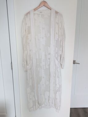 White Wilfred Durante Long Sheer Jacket